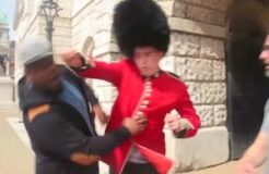 What happens when you mess with the Queens Guards-Royal Guards Get angry!