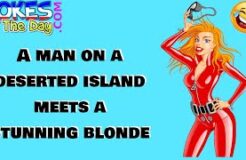 A Man on a Deserted Island Meets a Stunning Blonde
