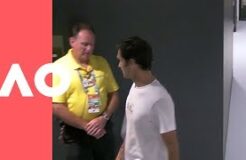 Federer gets stopped by security. Safety first at the AO! | Australian Open 2019