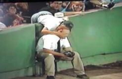 Red Sox Ball Boy Gets Kiss For Baseball at Fenway Park!