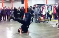 NYPD Cop accepts dance battle against street artist. Cop NAILS it!